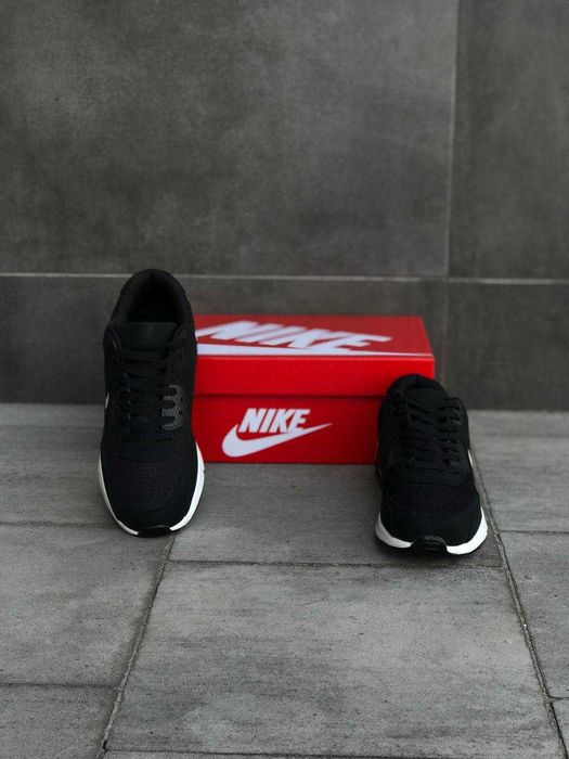Кросівки Nike 90 Air Max чоловічі Black-White. Удобные кросовки Найк