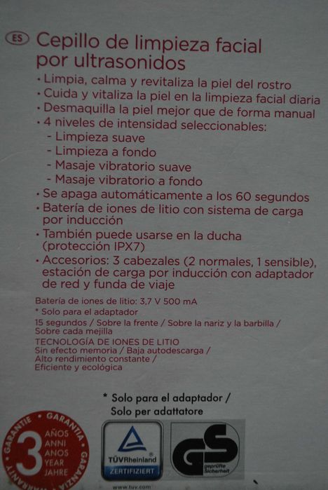 Escovas de Limpeza Facial Ultrassons Silver Crest (Estojo Completo)