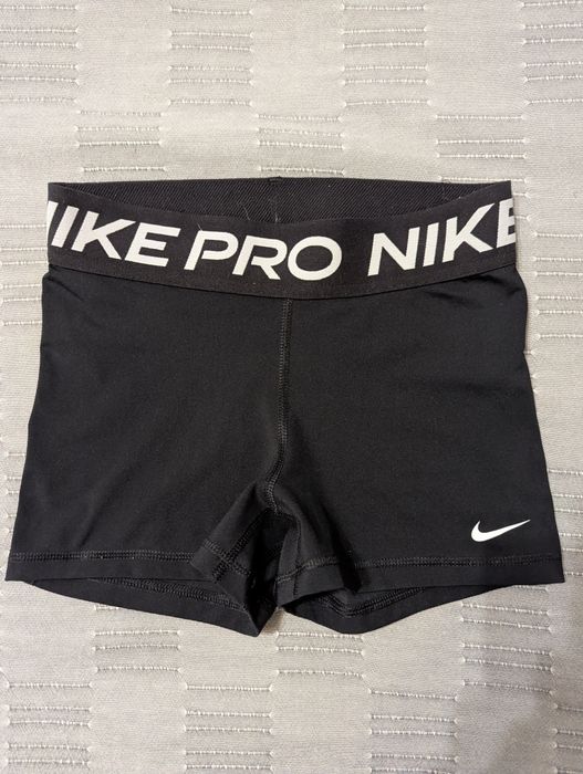 Термошорты женские Nike Pro SHORT черный/голубой. S,M