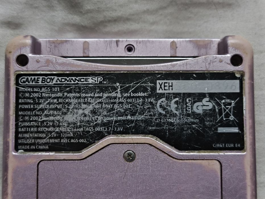 Carcaça Original Gameboy Advance SP (Rosa, 101)