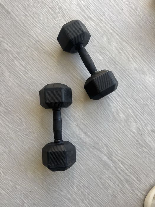 Halteres, pesos de musculação de 15 kg x2