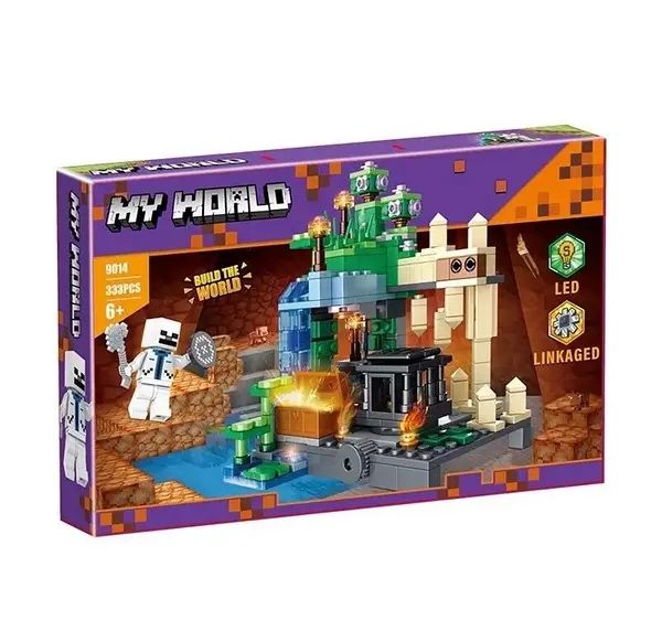 Конструктор Minecraft "My world" Майнкрафт LED (333 деталі, аксесуари,
