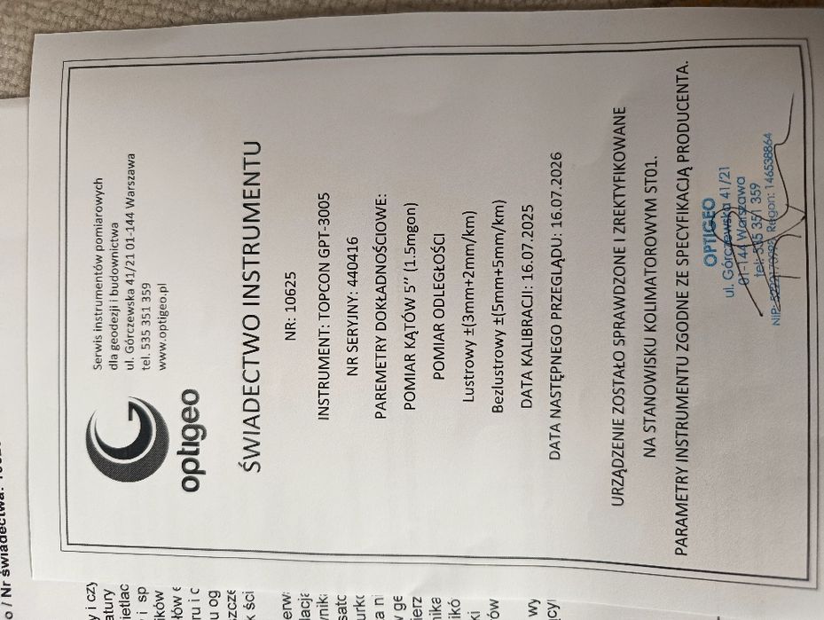 Tachimetr bezlustrowy elektroniczny TOPCON GPT-3005