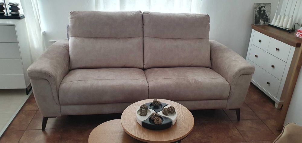 Komfortowa sofa 3 os. beżowa VERBENA Vero bez funkcji spania