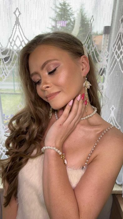 Makijaż komunia ,ślubny ,wesele sesja zdjęciowa fale, loki