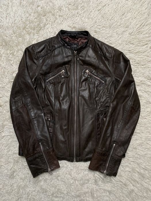 Skórzana kurtka ramoneska w rozmiarze M 38 marki Jobis skóra