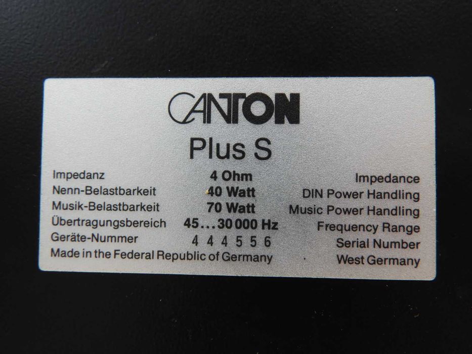 Kolumny satelitki Canton Plus S do zestawu audio