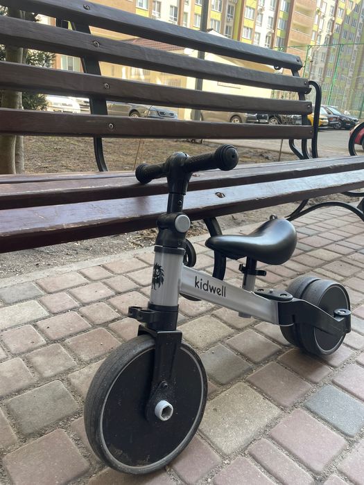 Велосипед беговел 3 в 1 Kidwell Pico gray Сірий