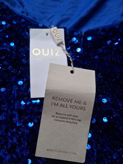 Нова розкішна синя сукня з паєтками