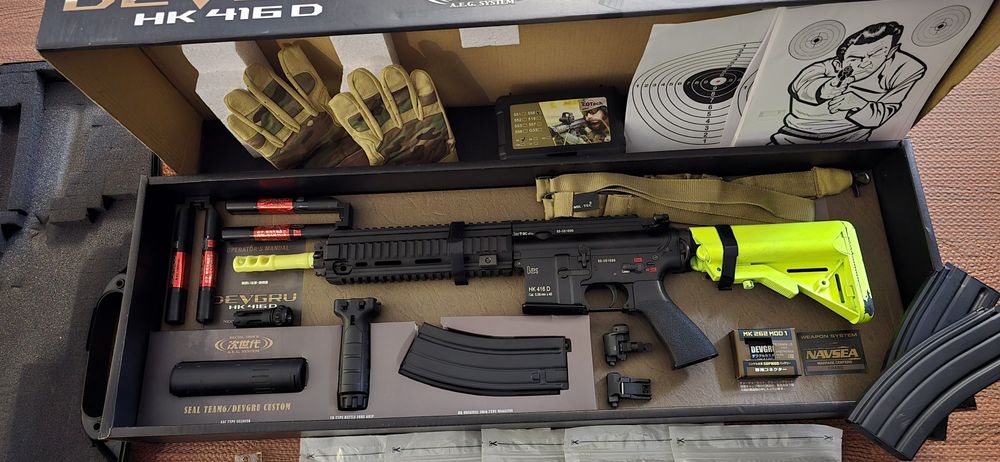 Tokyo Marui Devgru HK 416D + Acessórios