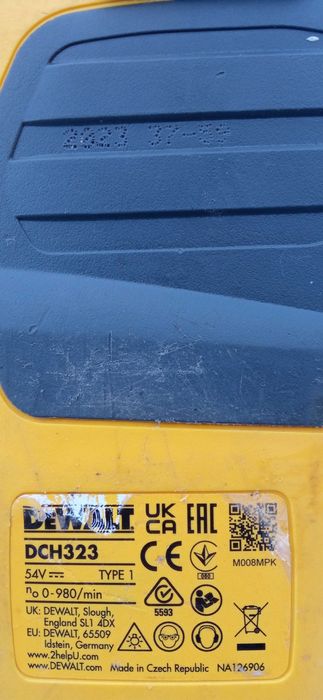 Młotowiertarka DEWALT 54v FlexVolt 2.8J udaru + kufer DCH323