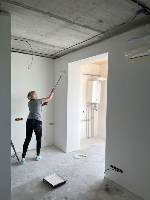 Шпаклевка стен от 150 покраска и обои от 80, обо