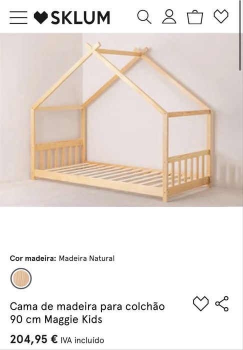 Cama Casinha Sklum 190x90