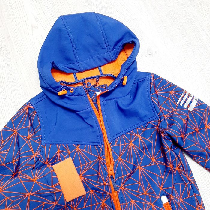 134 kurtka sinsay softshell chaber pomarańczowa chabrowa, fajna,