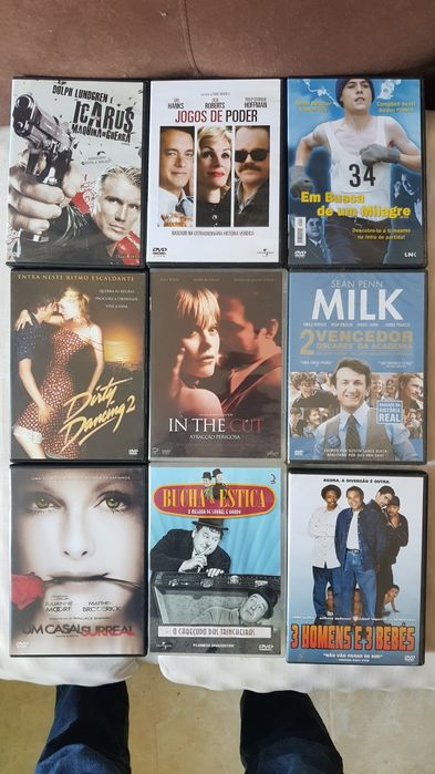 DVDs diversos (ação, drama, terror)