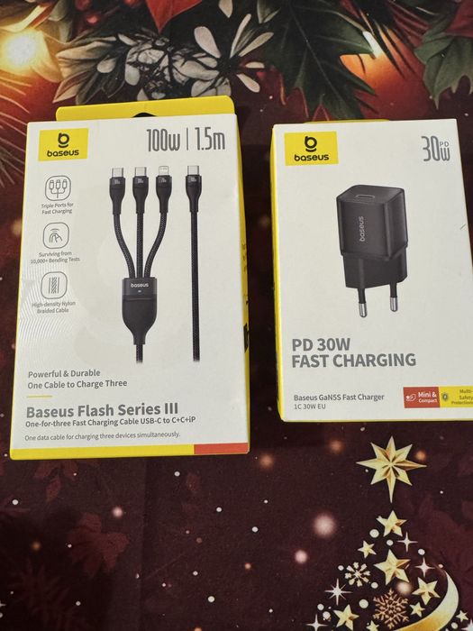 Кабель USB типу С Beseus 3 в 1 для iPhone 16 15 14 13 Pro  100 Вт