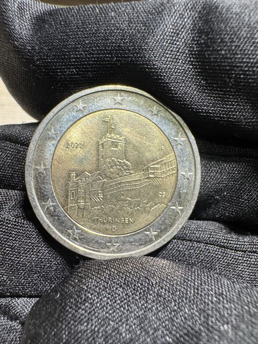 Германия 2 евро 2022 г. Тюрингия. Замок Вартбург D