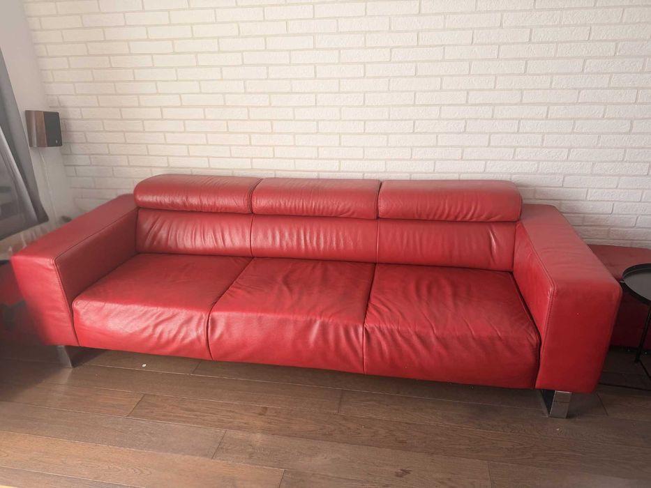 Sofa ze skóry czerwona tylko 200zł