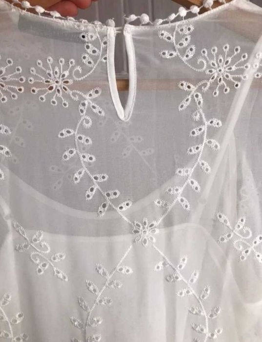 Zara koronkowa sukienka tunika koszula bluzka z halka boho M