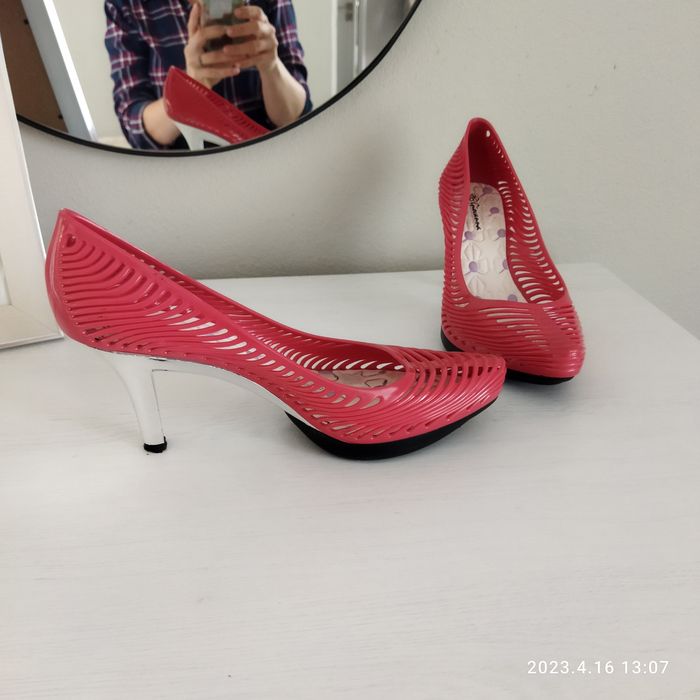 Sapato salto  rosa 40