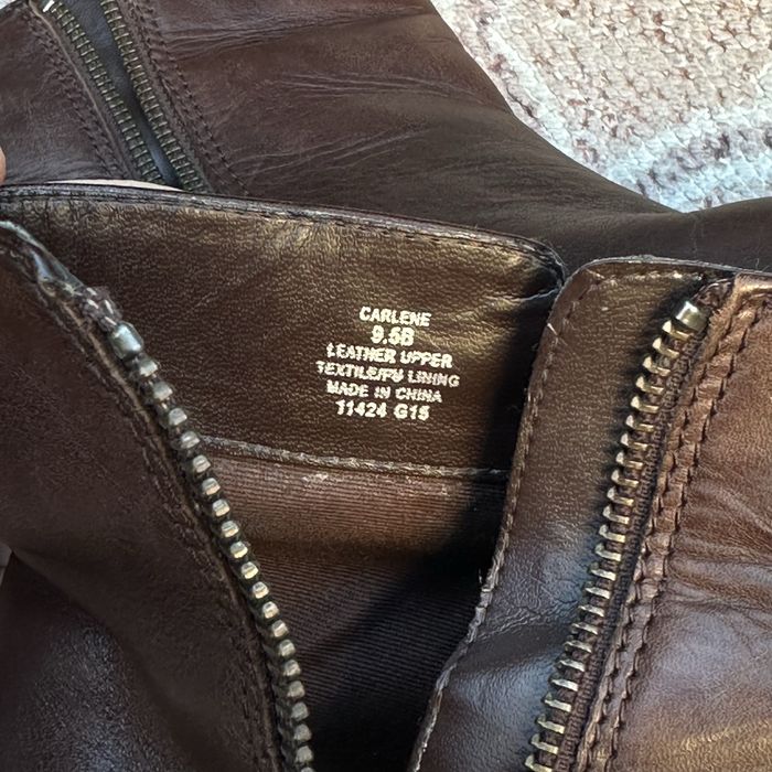 Lauren Ralph Lauren Carlene botki buty skórzane damskie leather boots