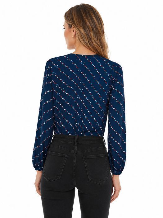 Body Granatowe Kwiaty V XS