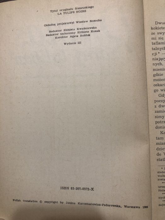 Książka „Czarny tulipan”