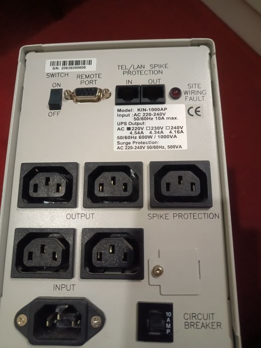 ДБЖ Powercom KIN-1000AP 600вт на 2 акумулятора