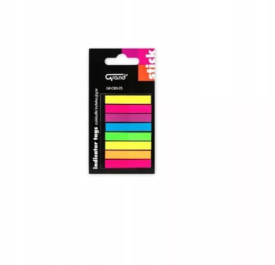 Zakładki indeksujące papierowe Grand 45x7mm. Nowy Produkt