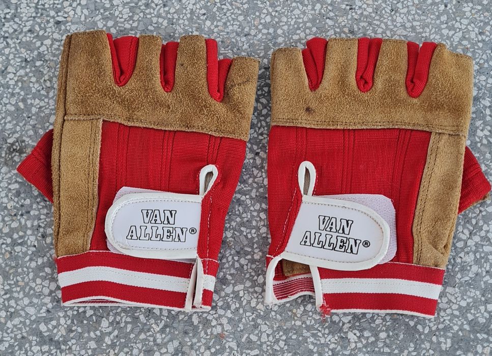 Luvas sem dedos em pele como novas  Tamanho M