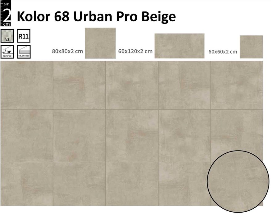 Płyty Gresowe Tarasowe 2cm /  80x80 cm 1 gatunek,