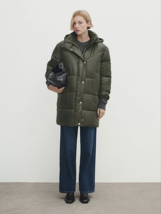 Нова подовжена куртка Massimo Dutti. Розмір XS M. Більшемірить