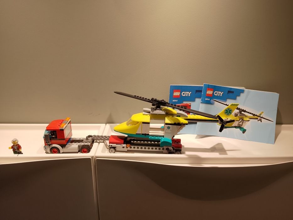 LEGO śmigłowiec i laweta 60343 - stan BDB