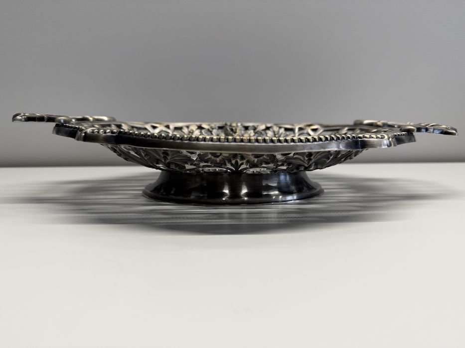 Piękna ażurowa patera Norblin & Co – Warszawa, Plater, Secesja