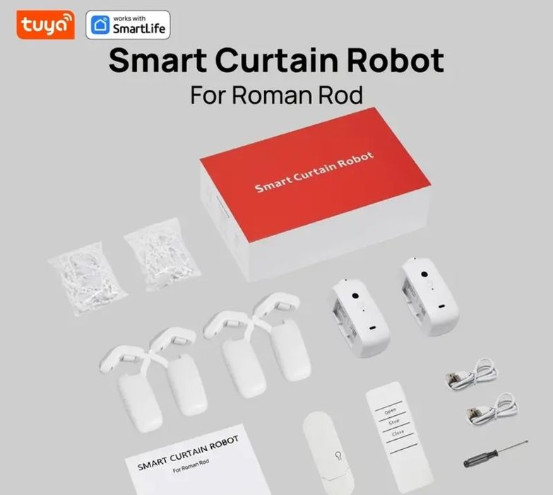 Tuya silnik do zasłon na drążku (2 sztuki)