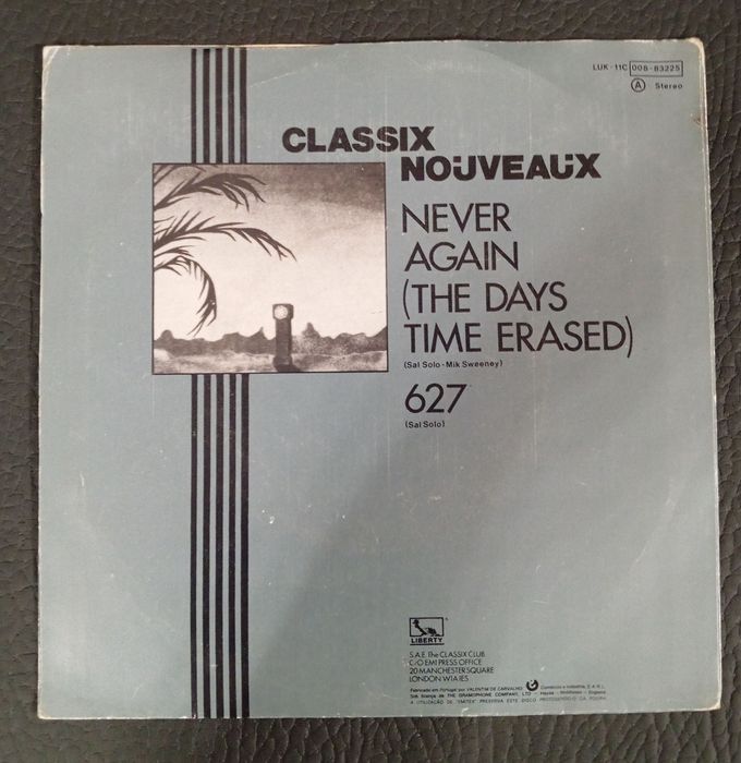 Classix Nouveaux – Never Again | Single Vinil 45 RPM
Preço: