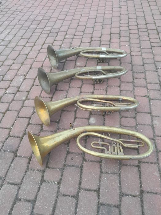 Sakshorn, saxhorn instrument 4 szt.