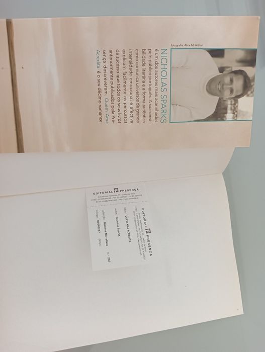 Quem Ama Acredita	Nicholas Sparks	Novo!!*