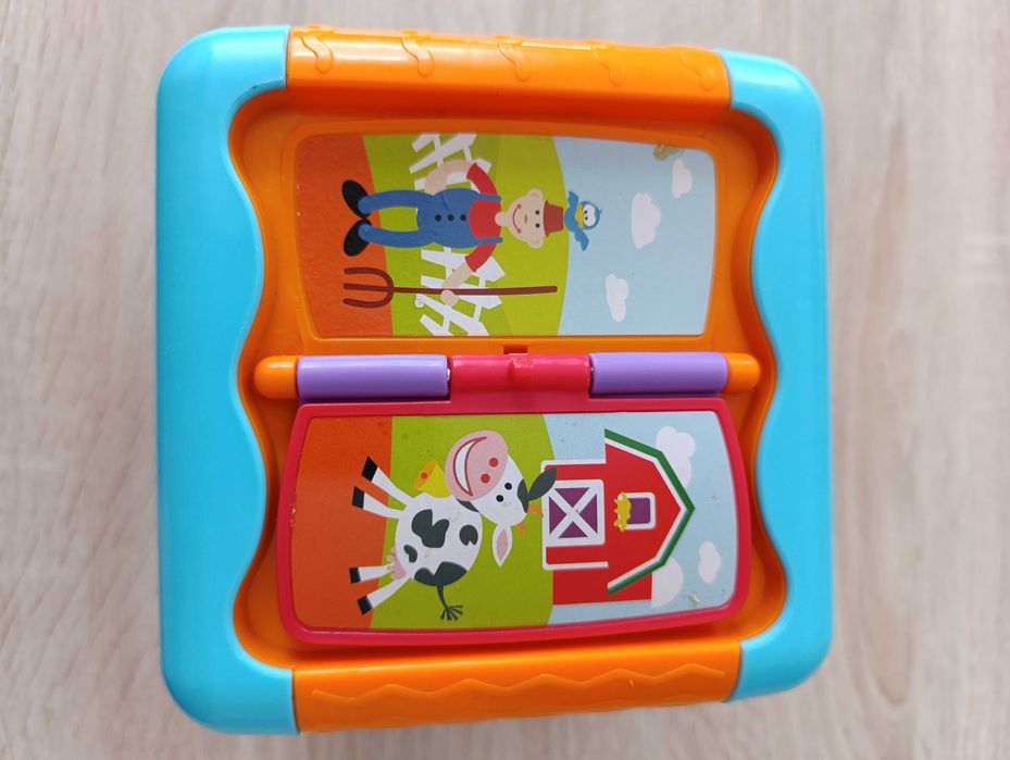 Kostka edukacyjna, zabawka grająca interaktywna