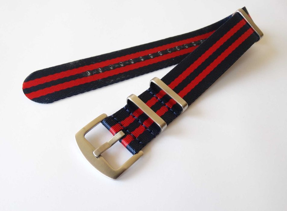 Nylonowy pasek do zegarka NATO 20mm 22mm BluShark długi XL jakość