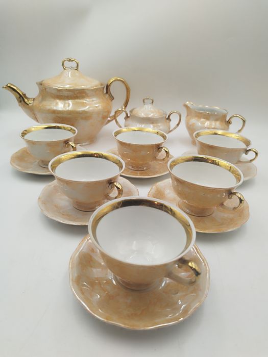 Serwis herbaciany Karolina vintage retro prl