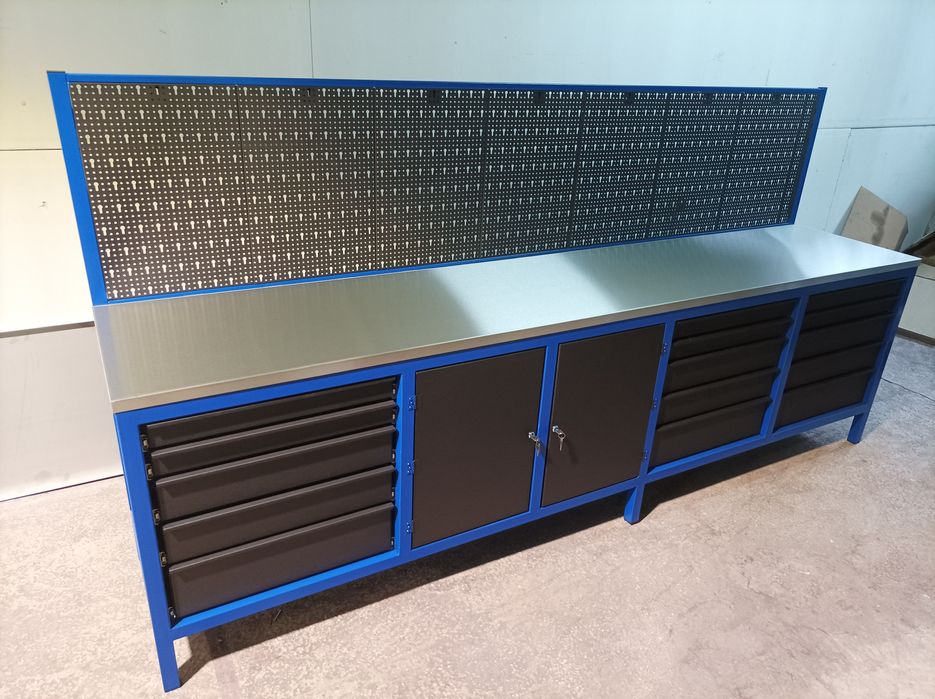 Solidny stół warsztatowy metalowy ciężki