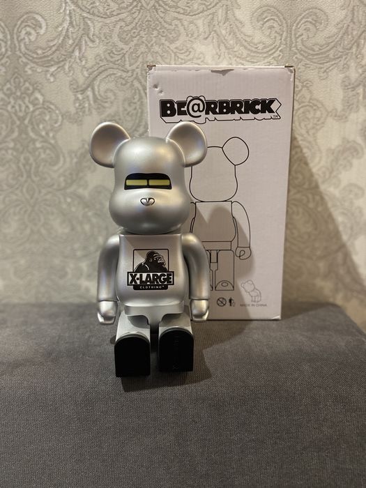 Колекційна іграшка BEARBRICK X-Large(срібний) 28см бірбрік беарбрик
