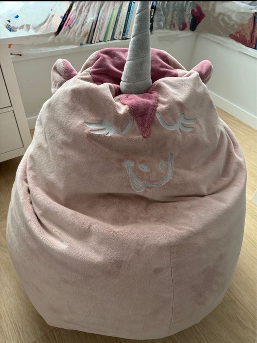 Pufa Puf fotel - Pudrowy Jednorożec