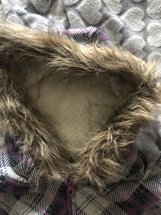 Bluza dla dziewczynki yd w kratke mis futerko