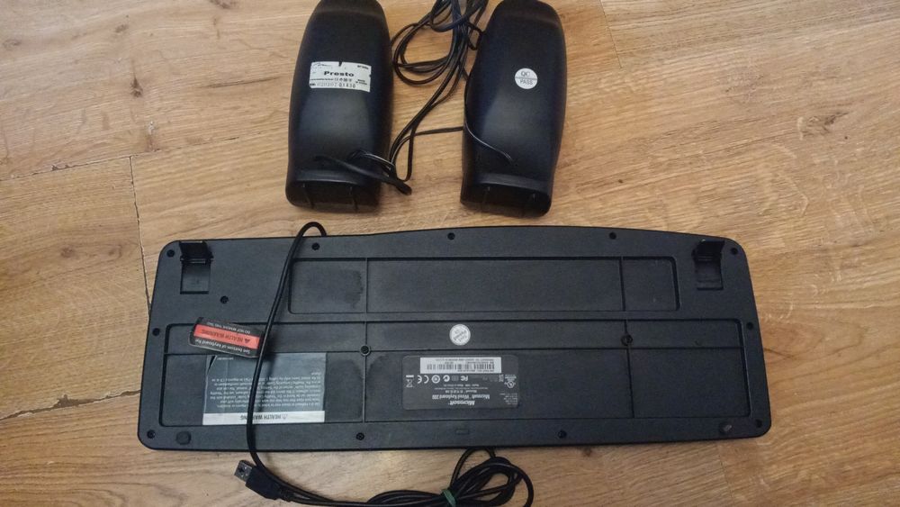 Zestaw głośników Media tech  i klawiatury kom. Microsoft mod.200