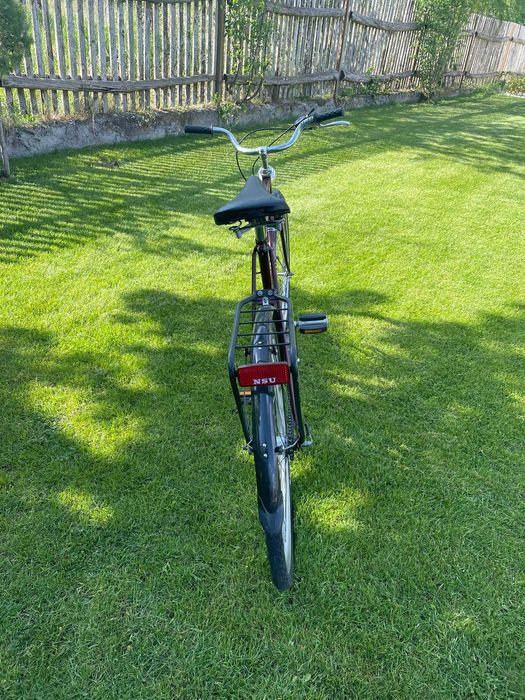 Rower Miejski NSU kola 28 kolor bordowy.