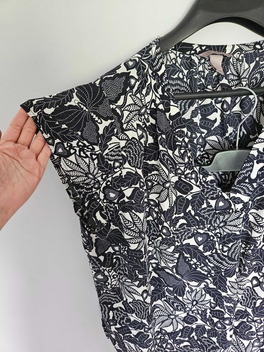 Bluzka r.48 H&M granatowo-biała