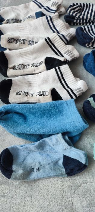 Zestaw paka 11 par skarpetek stopek chłopięcych 31-34