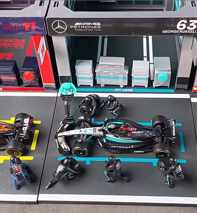 F1 pit stop/boxes 2025 tamanho 1:43